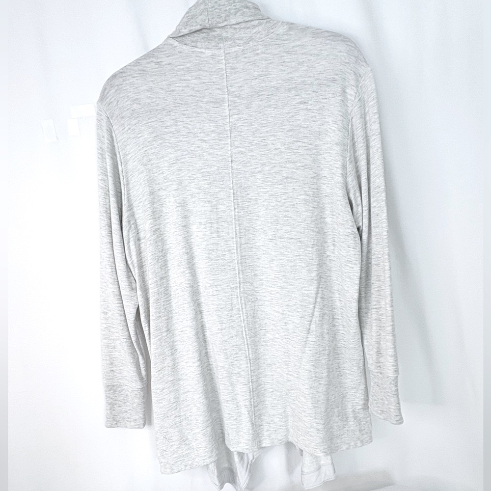ATHLETA Light Gray Open Front Cardigan Sz M - Picture 6 of 7